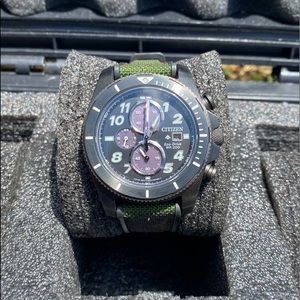 Men's Citizen Eco-Drive Promaster Tough Camoflauge Nylon Strap Watch CA0727-12E